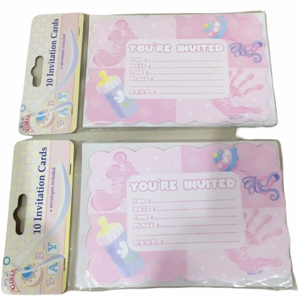 It’s a Girl Baby Shower Invitations Set of 2